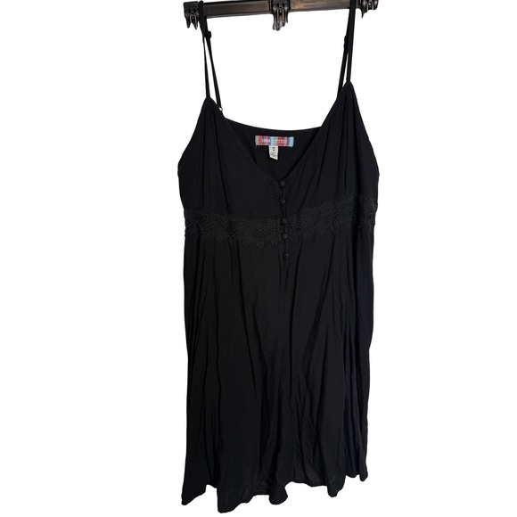 Urban Outfitters Dresses & Skirts - Urban Outfitters Cami Dress Lace Trim Sleeveless Casual Black Size M‎